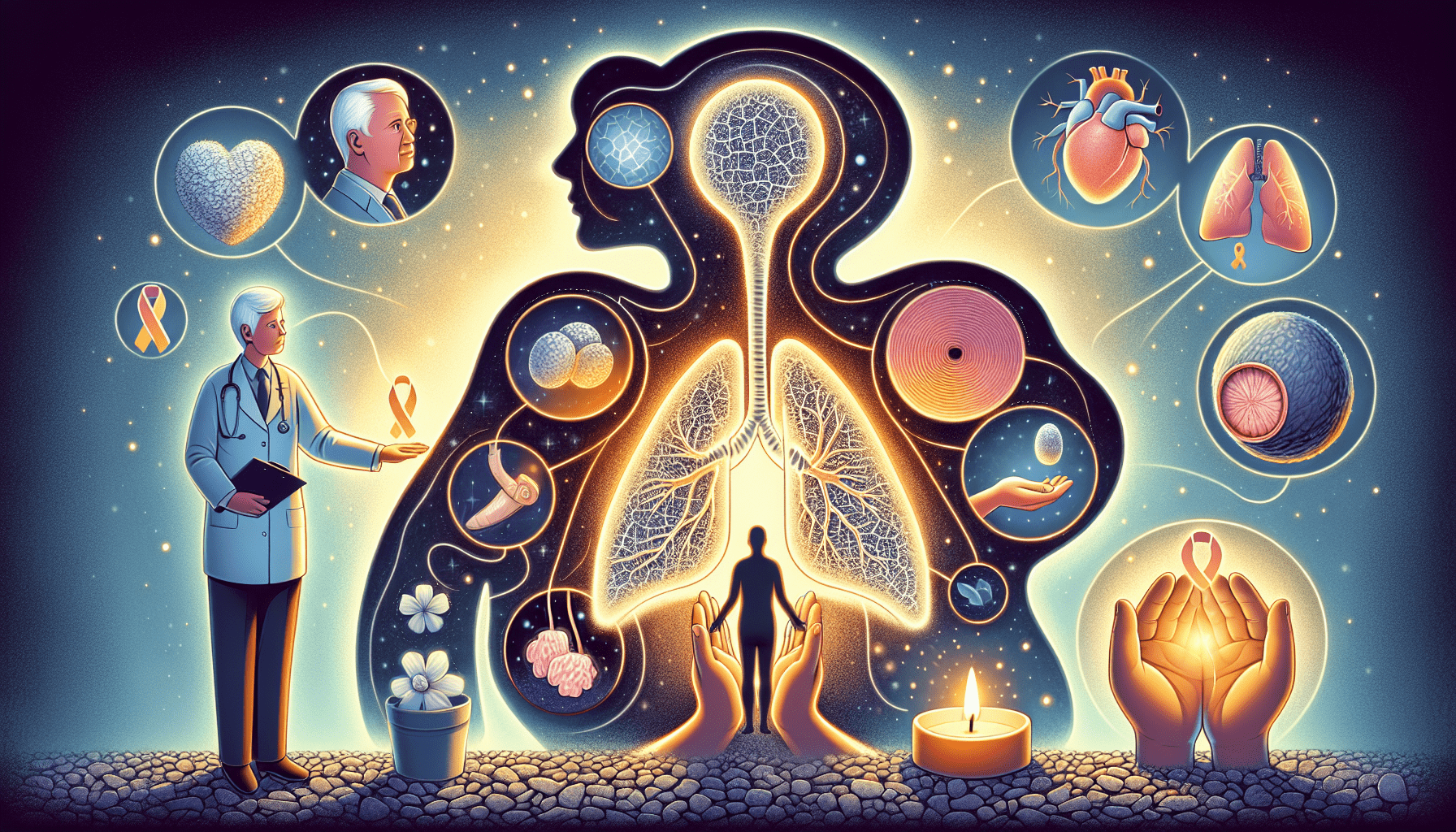 Supportive community and clear medical illustration for mesothelioma