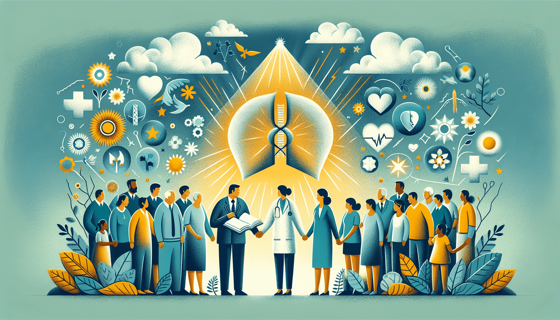 A supportive community gathering, providing hope