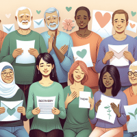A warm image showing a supportive community gathering symbolizing hope in Mesothelioma recovery
