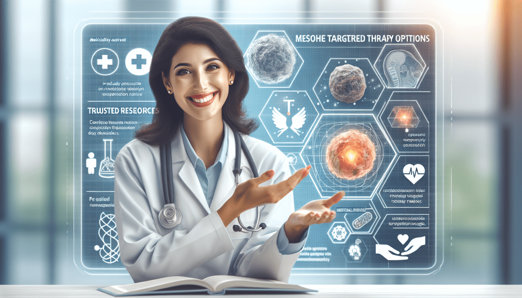 Medically accurate diagram illustrating Mesothelioma staging and treatment options