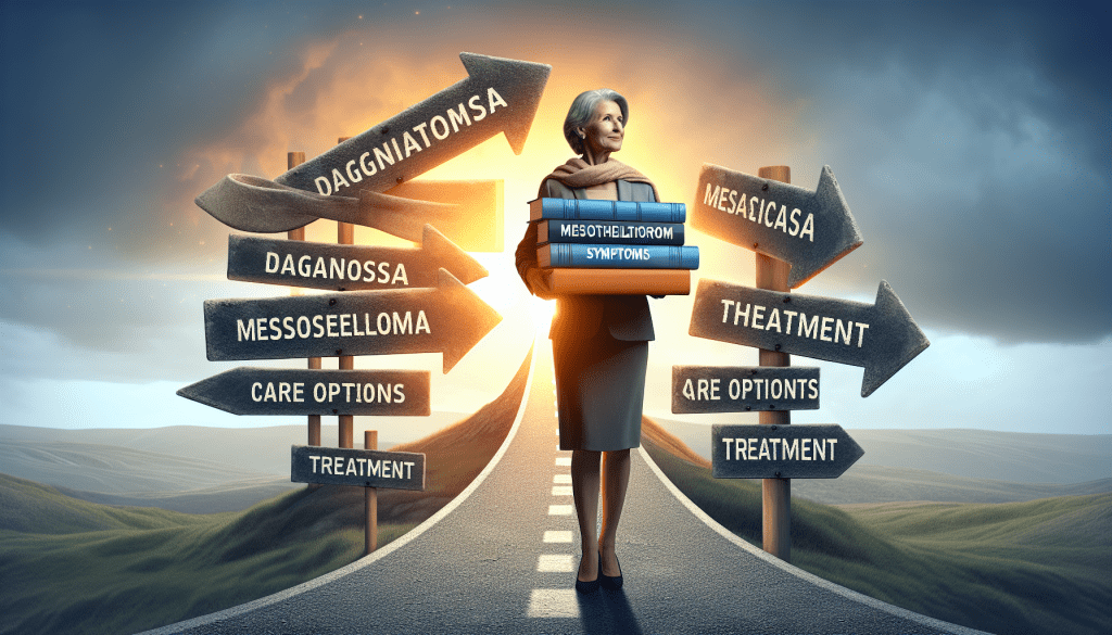 Mesothelioma staging diagram showing stages I to IV and associated treatment options