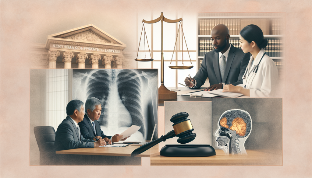 Medically accurate diagram displaying Mesothelioma staging and treatment options including surgery, chemotherapy, and radiation therapy