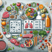 Mesothelioma diet health benefits illustration with nutrient-rich meal plan